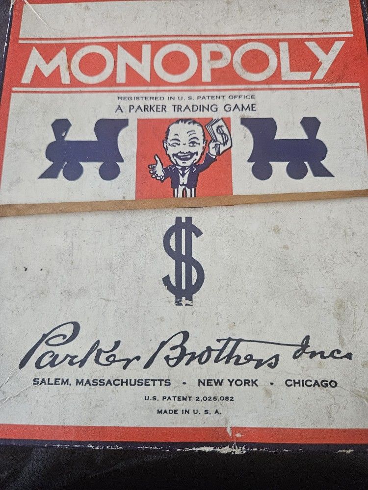 1951 Original Monopoly Board Game