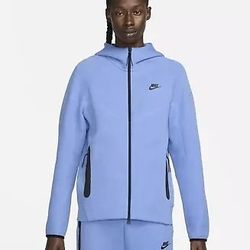 Nike Tech Fleece Windrunner Full Zip Hoodie & Pants Polar Blue Sz L