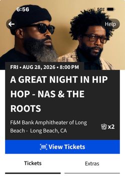 Nas & The Roots concert tickets (2)