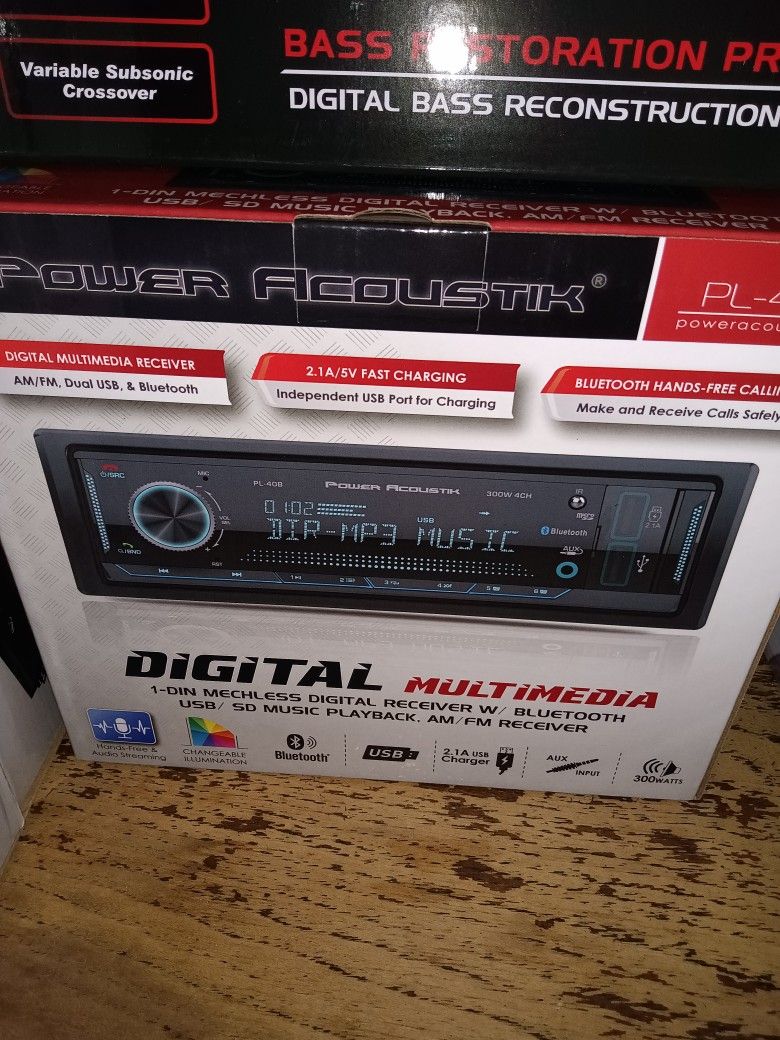 Power Acoustik Bluetooth Stereo Brand New In The Box