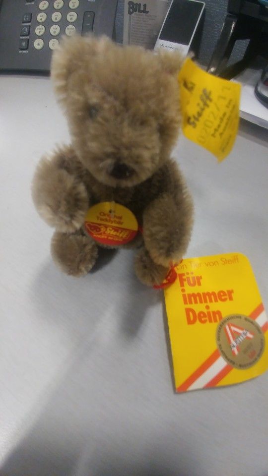 Stieff Teddy Bear 3' Original 1970's