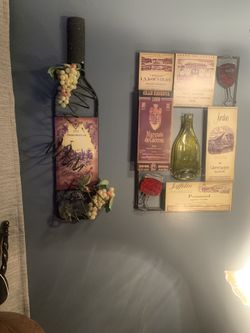 Open Metal Art Wine Decor Holder Wall Hangings