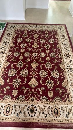 Red Traditional Floral Area Rug