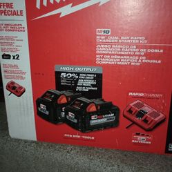 Brand New Milwaukee M18 Dual Bay Rapid Charger Starter Kit 