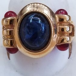 Ring Gold Plated With 5 Stones