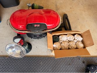 Coleman RoadTrip Portable Propane Grill + Heater + Propane Bottles