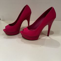 NEW Hot Pink Platform Heels, Size 7 1/2