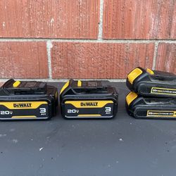DeWalt 20V Tools + 4 Batteries (Tools As-Is) 