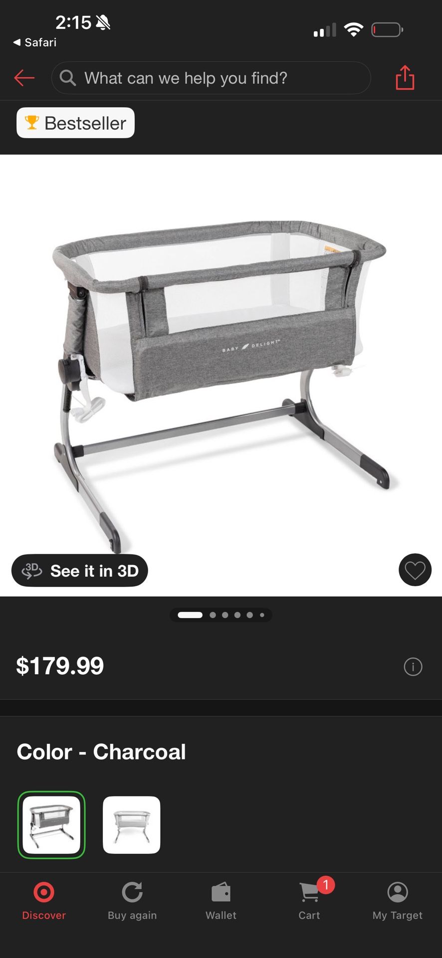 Baby Delight Bedside Crib Bassinet Dreamer Sleep Baby Toddler Newborn Infant New