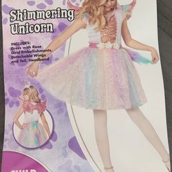 $10 Shimmering Unicorn Halloween Costume Girls child SizeLarge 12-14