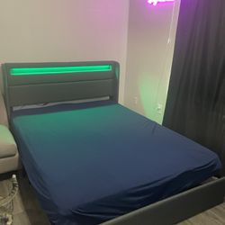 Queen Bed  Led Frame