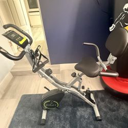 USLIM Foldable Exercise Bike Stationary Bikes for Home