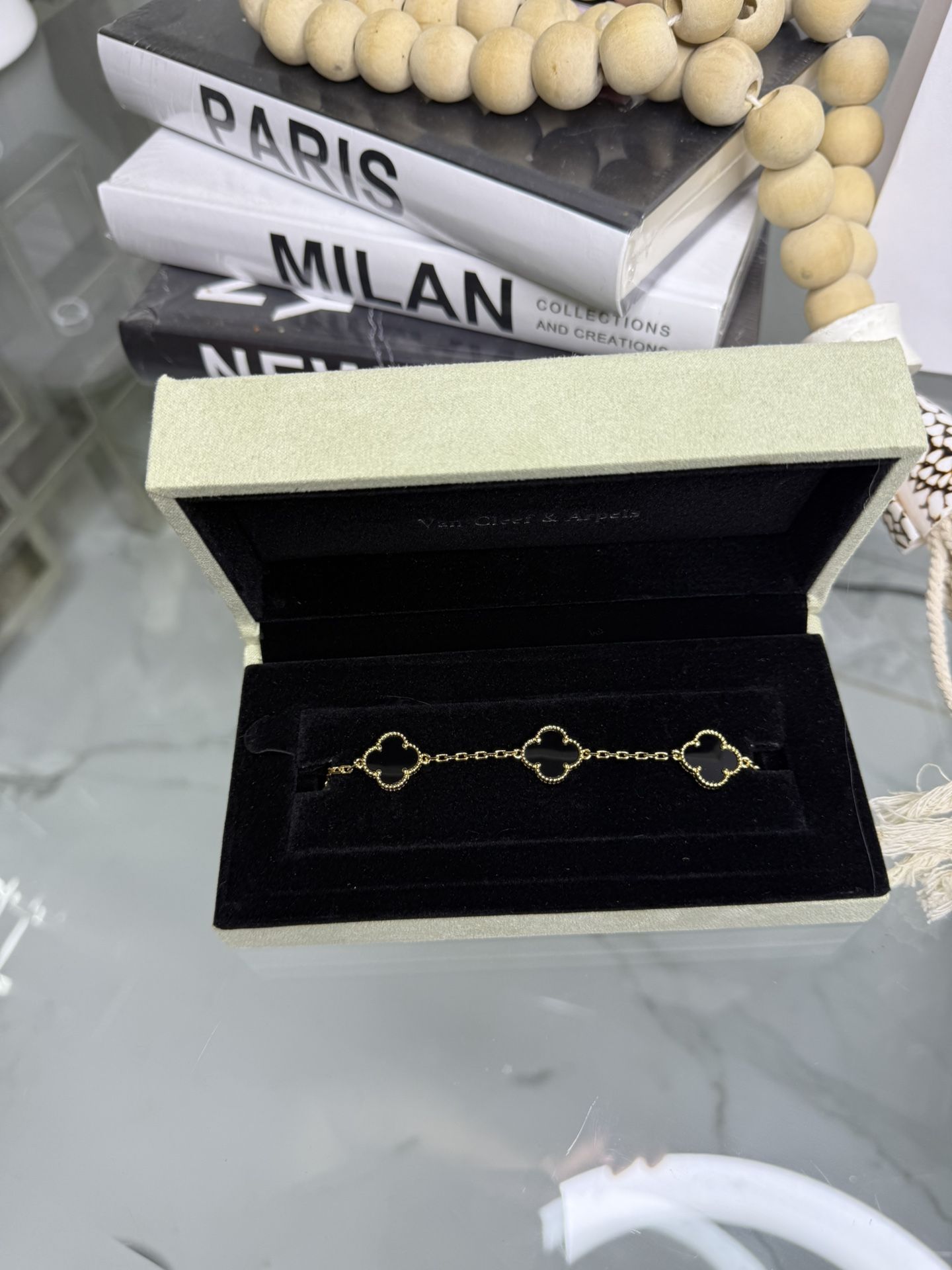 V C & A Black Bracelet
