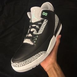 Glow Green Jordan 3 Size 10.5 and 12.5