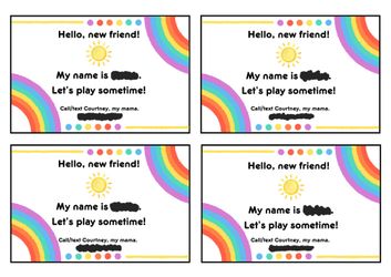 Personalized "Let's Be Friends" Cards | Digital Download | Back-to-School