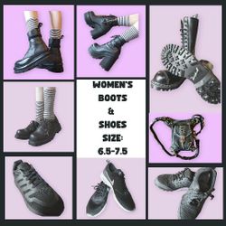 Variety Of Women's Boots And Shoes All Fit 6.5-7.5