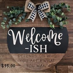 14" Welcome-ISH door hangers