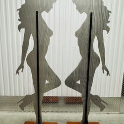 Large Aluminum Silhouette Display Stands – 5–6 Ft Tall – Retail / Bar / Man Cave / Store Fixture  