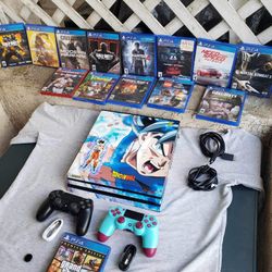 Son Goku Playstation 4 Pro Custom. PS4 Pro 2020 Dragon Ball Z with Control $260! Or Combo $360! All you see on table