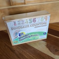 Dinosaur Counting Wooden Puzzle New 