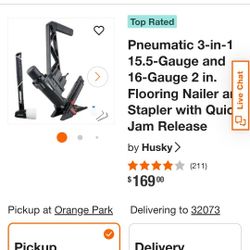 Husky Pneumatic Flooring Nailer/stapler