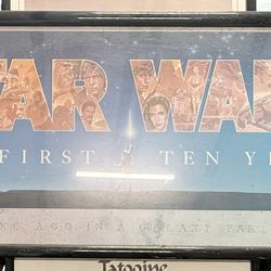 3 Lots Of Star Wars Posters Framed