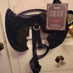 Halloween bat dog harness small Gothic