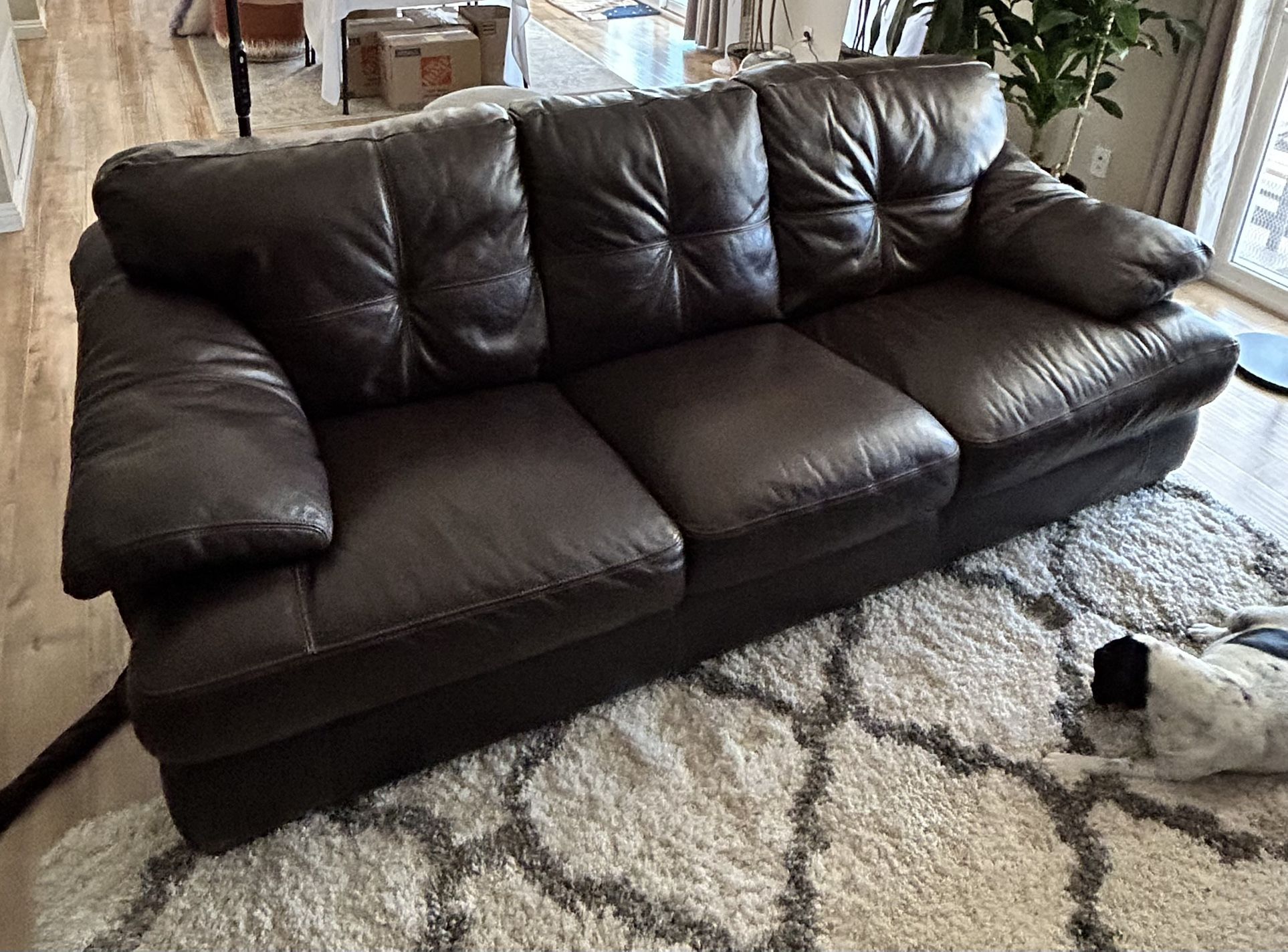 Genuine leather Three Pieces Sofa Set