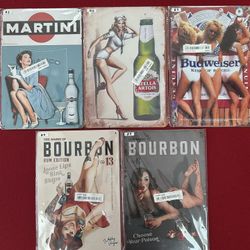 5 Garage / Man Cave / Decor Funny Metal Signs