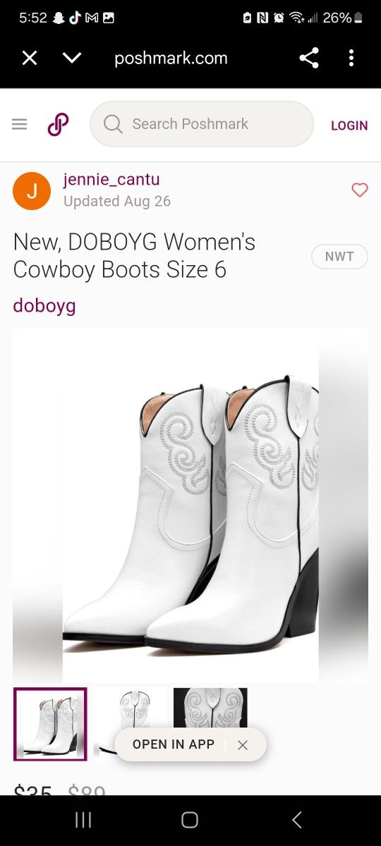 Boots Size 6,8 And 9