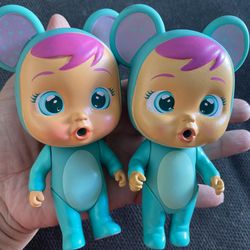 Cry Babies Magic Tears Lot Of 2 Dolls 