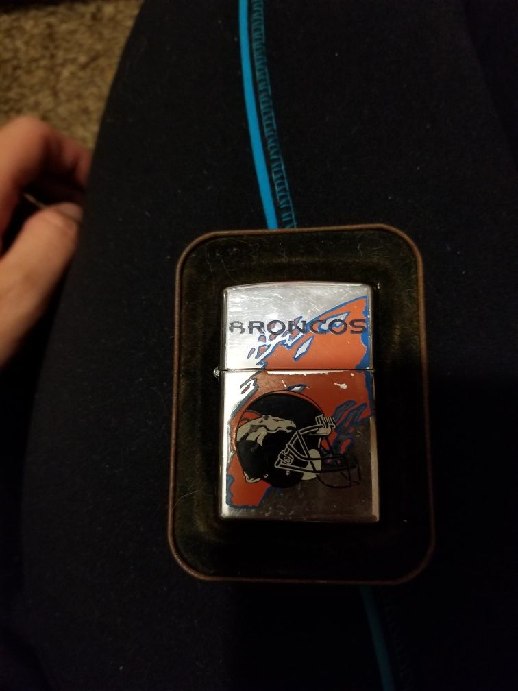 Broncos Zippo never used