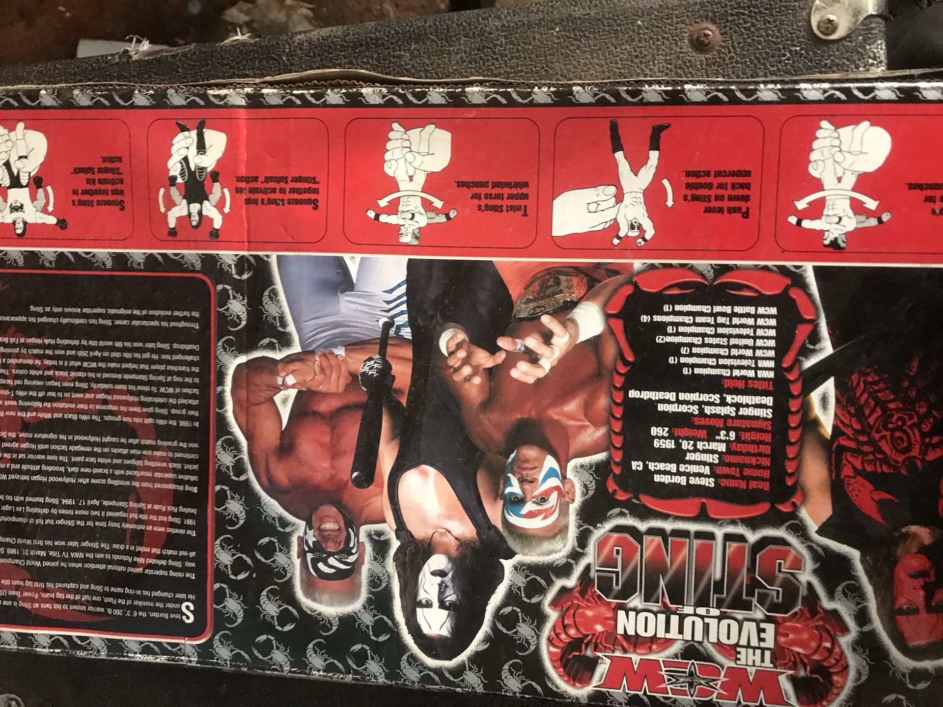 Rare WCW NWO Evolution of Sting 6 figure set in box for Sale in