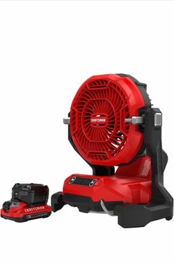 CRAFTSMAN 7.5-in Outdoor Misting Personal Fan, Battery