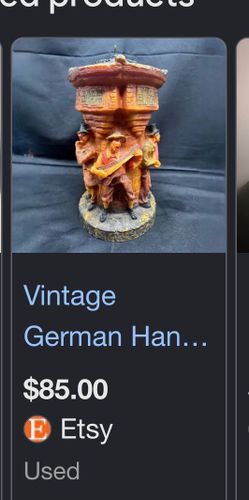 Vintage Hand carved German Candle