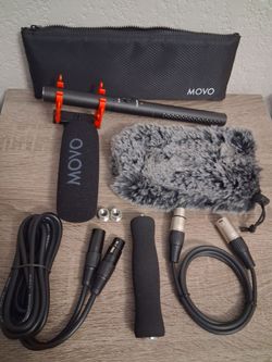 Movo x3II shotgun microphone kit and boom pole