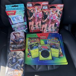 Pokemon One Piece Tin Sleeves Knock Out Blister Booster Packs 
