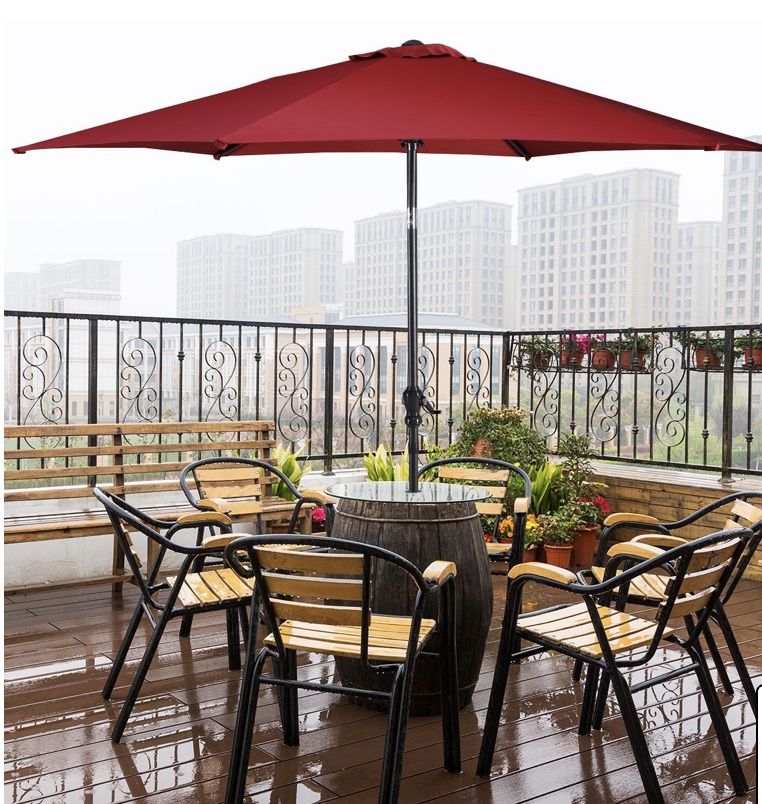 10 FT Red Outdoor Umbrella