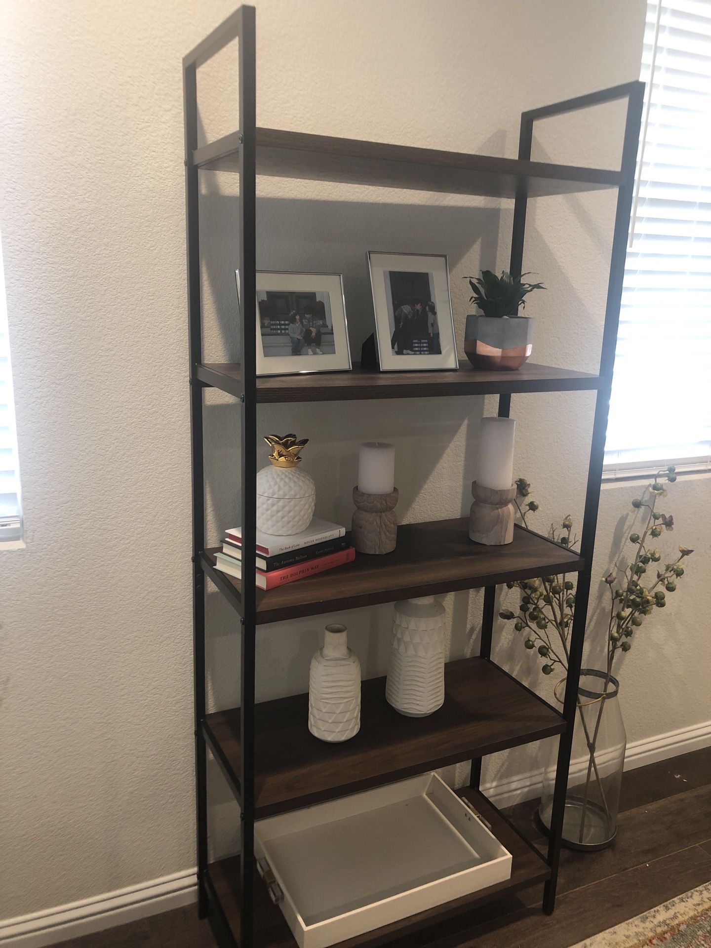 Bookshelf walnut finish