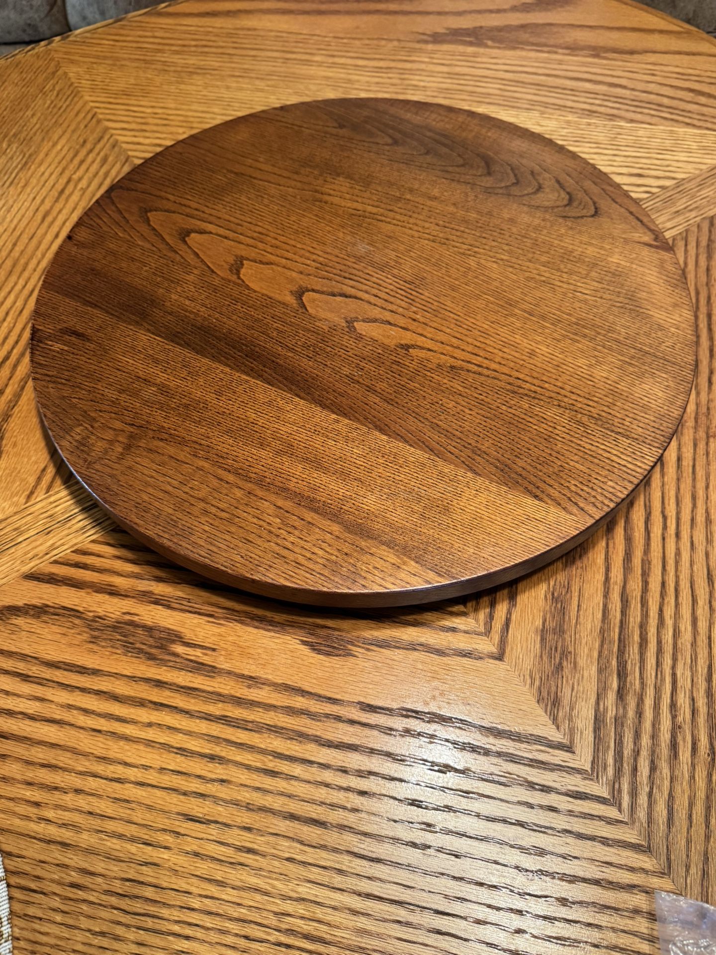 Solid Wood Lazy Susan With Placemat