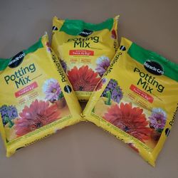Miracle-Gro Potting Soil - 3 Unopened Bags