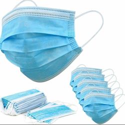 Disposable Face Masks , 100 Count , Blue .