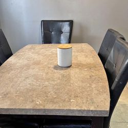 Granite Table With 2 Chairs 