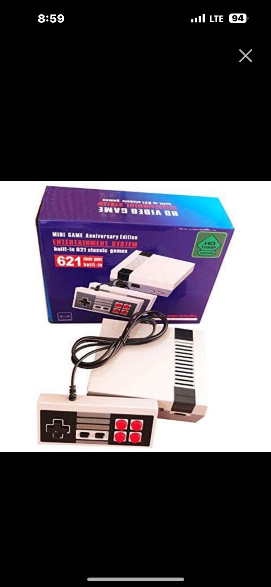 HDMI Retro Classic Family Console with Two Control Handles Built-in 621HDMI Video Games