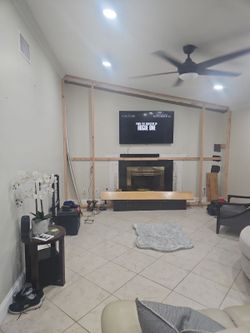 Custom Fireplace Accent Wall