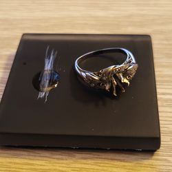 18k white gold vintage ring