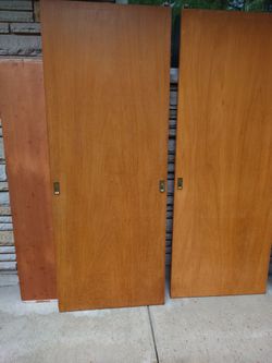 Doors and wooden shelves