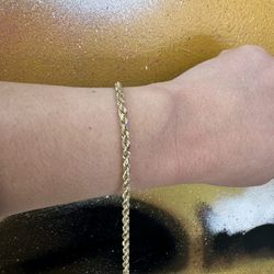 10k ROPE BRACELET 
