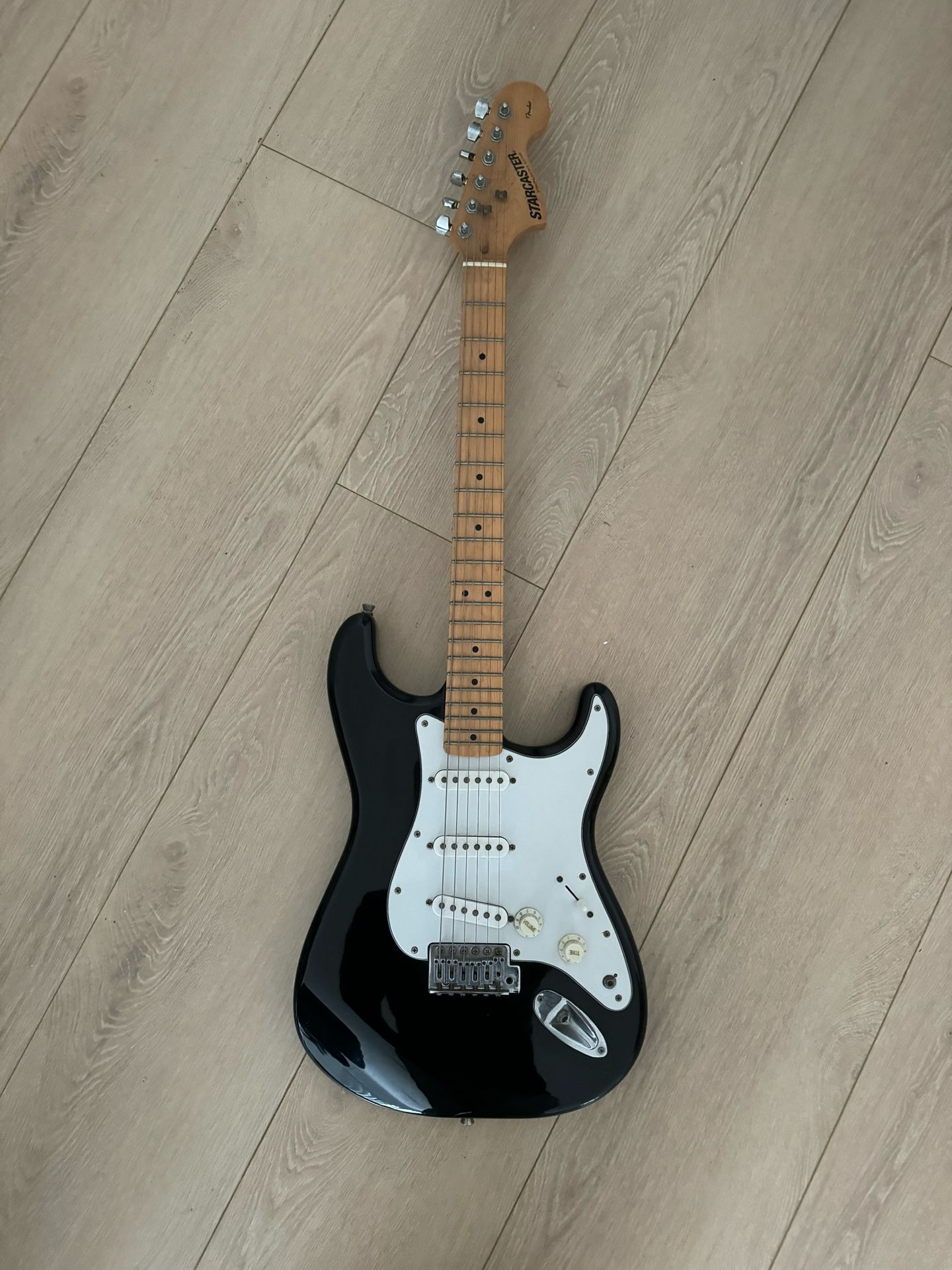 Fender Starcaster Electric Guitar Black White