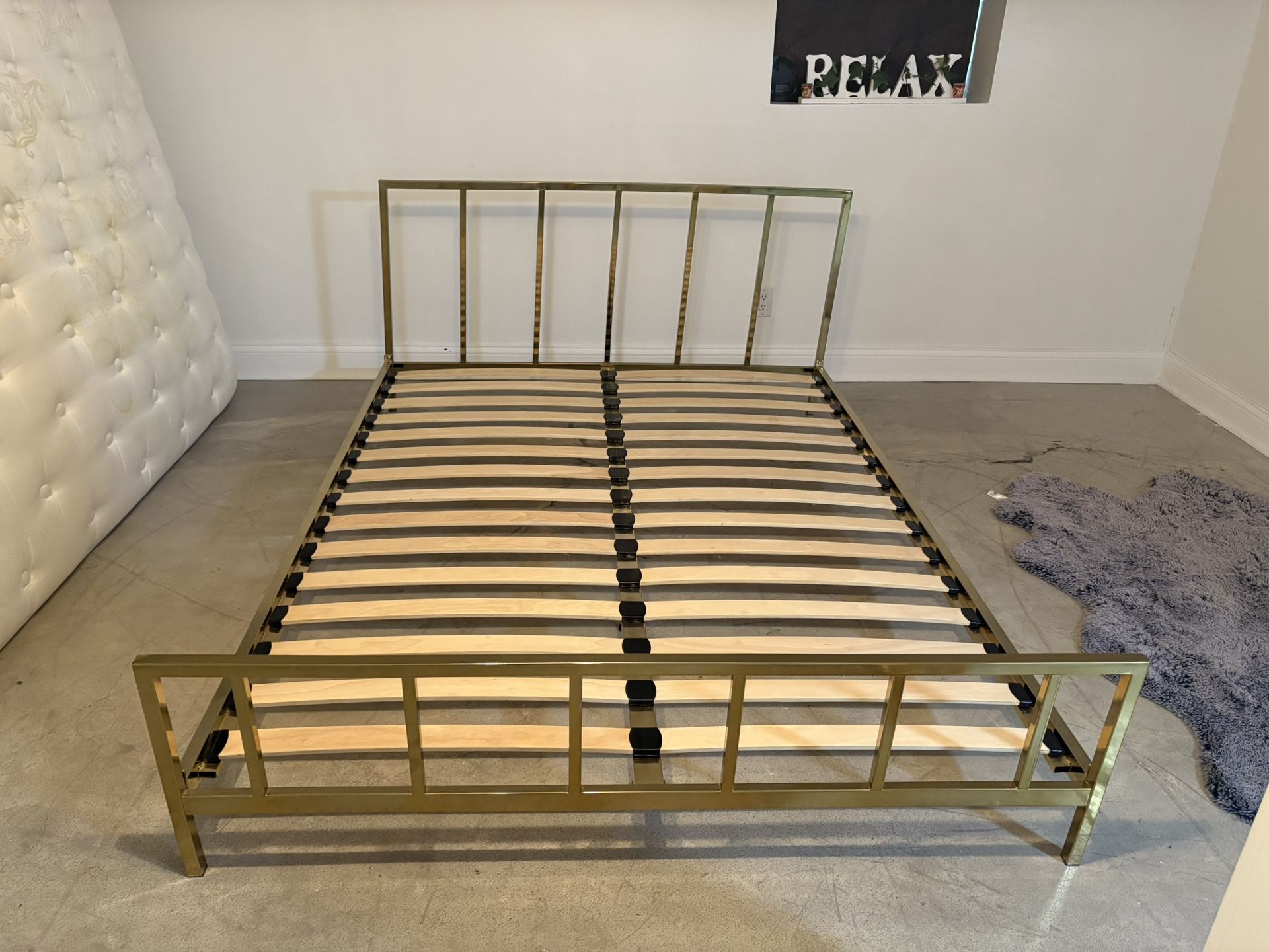 Queen Gold Bed Frame